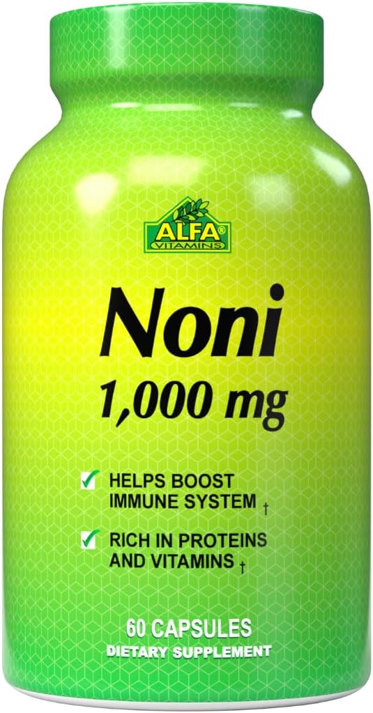 ALFA VITAMINS Noni 1000 Mg 60 kapslid - Toonik keha optimaalseks toimimiseks - Antioksüdant