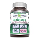 Hämmastavad valemid Melatoniini kiire lahustamise lisand | Segatud marjamaitse | 20 Mg per Serving | 240 tabletti | Mitte-GMO | Gluteenivaba | Valmistatud USAs