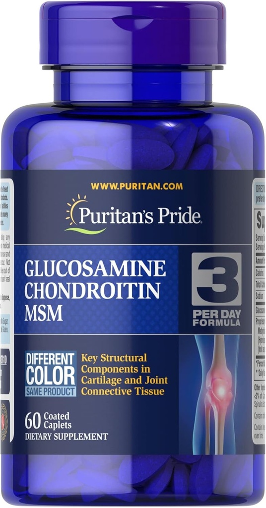 Puritan's Pride Double Strength Glükoosamiin Kondroitiin MSM Joint Soother 60 Cap
