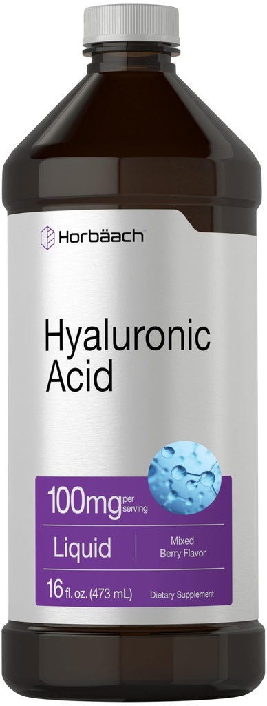 Horbäach Vedel hüaluroonhappe lisand | 100 mg | 16 oz | Marjasegune maitse | Mitte-GMO ja Gluteenivaba valem