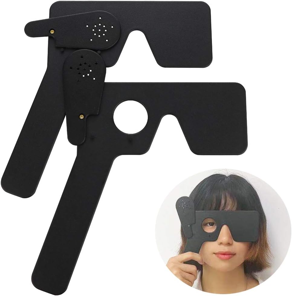 2 Pack oftalmoloogiline silmaklapp oftalmoloogidele, optometristidele ja ortoptistidele silmaeksami tööriist (must)