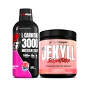 PROSUPPS L-karnitiin 3000 Stimulant Free Vedel Shots (Berry) Dr Jekyll Signature Intense Focus, Energy & Pumps Pre-Workout Powder (Maasikas) Bundle