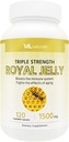 ML Naturals Royal Jelly 1500mg 120 köögiviljakapslid, samaväärne 6% (27mg) 10-HDA. Külmkuivatatud, Gluteenivaba, NSF- sertifitseeritud ja cGMP- nõuetele vastav