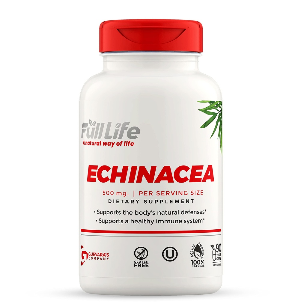 Echinacea kapslid - taimsed toidulisandid - Immuunsüsteemi täiendus - Echinacea Purpurea tabletid naistele ja meestele - Kosher, Gluteenivaba - 90 Veggie kapslit