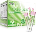 Vedel kollageen naistele, 2500 mg ilu kollageeni jook koos mere kollageenpeptiididega Glutatioon Vananemisvastane, säilitada niiskus, C-vitamiin ja biotiin naha taaselustamiseks (Pack of 30) - sidrunimaitse