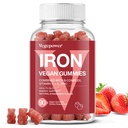 Raudkummide täiendused naistele ja lastele - multivitamiin C-vitamiiniga energia toetamiseks, suurepärane maitsmine Raudkummi vitamiinid C-vitamiiniga Maxi imendumiseks - Vegan, maasika 90 krahv