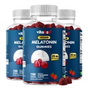 Melatoniin 20mg Gummies - 180 Count - Drug Free - Natural Strawberry Maitse - Taimetoitlane, Non-GMO, Gluteenivaba (3 pudelit)