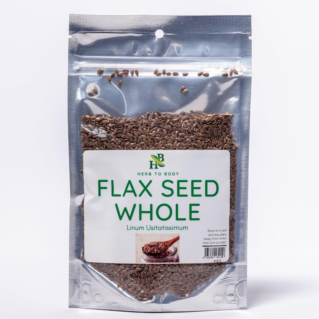 Herb to Body Flax Seeme Terve | Linum Usitatissimum | Wildcrafted | 4oz
