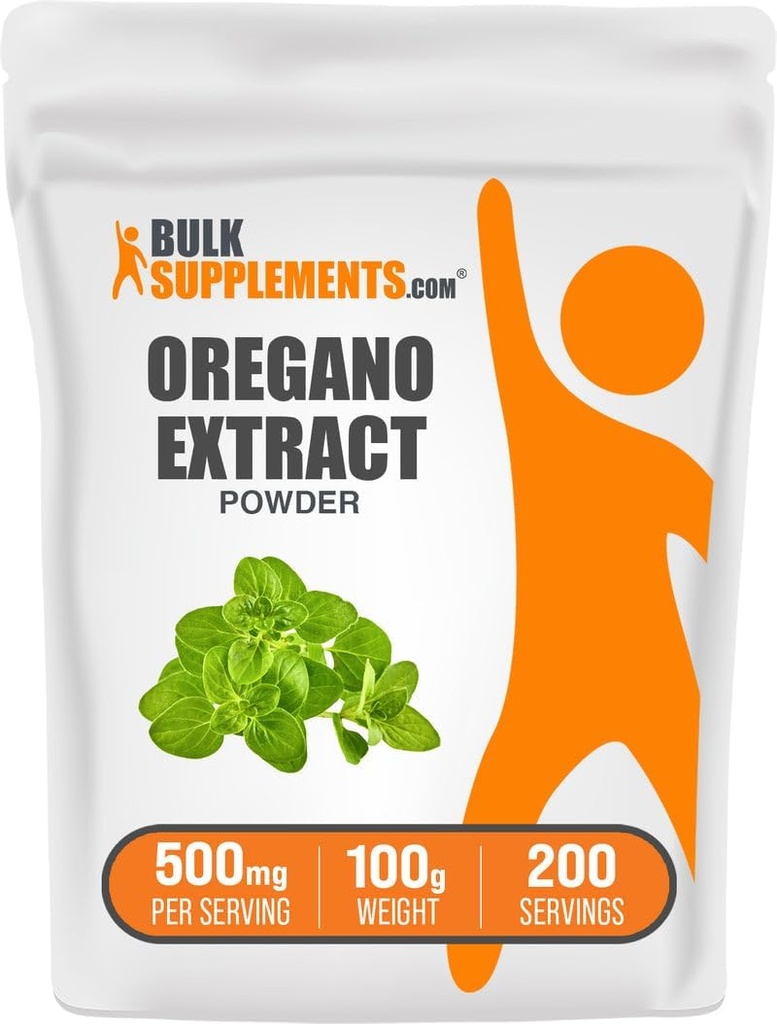 BulkSupplements.com Oregano ekstrakti pulber - taimse ekstrakti lisand, Oregano ürdist - gluteenivaba, 500mg per Serving, 100g (3,5 oz) (pakk 1)