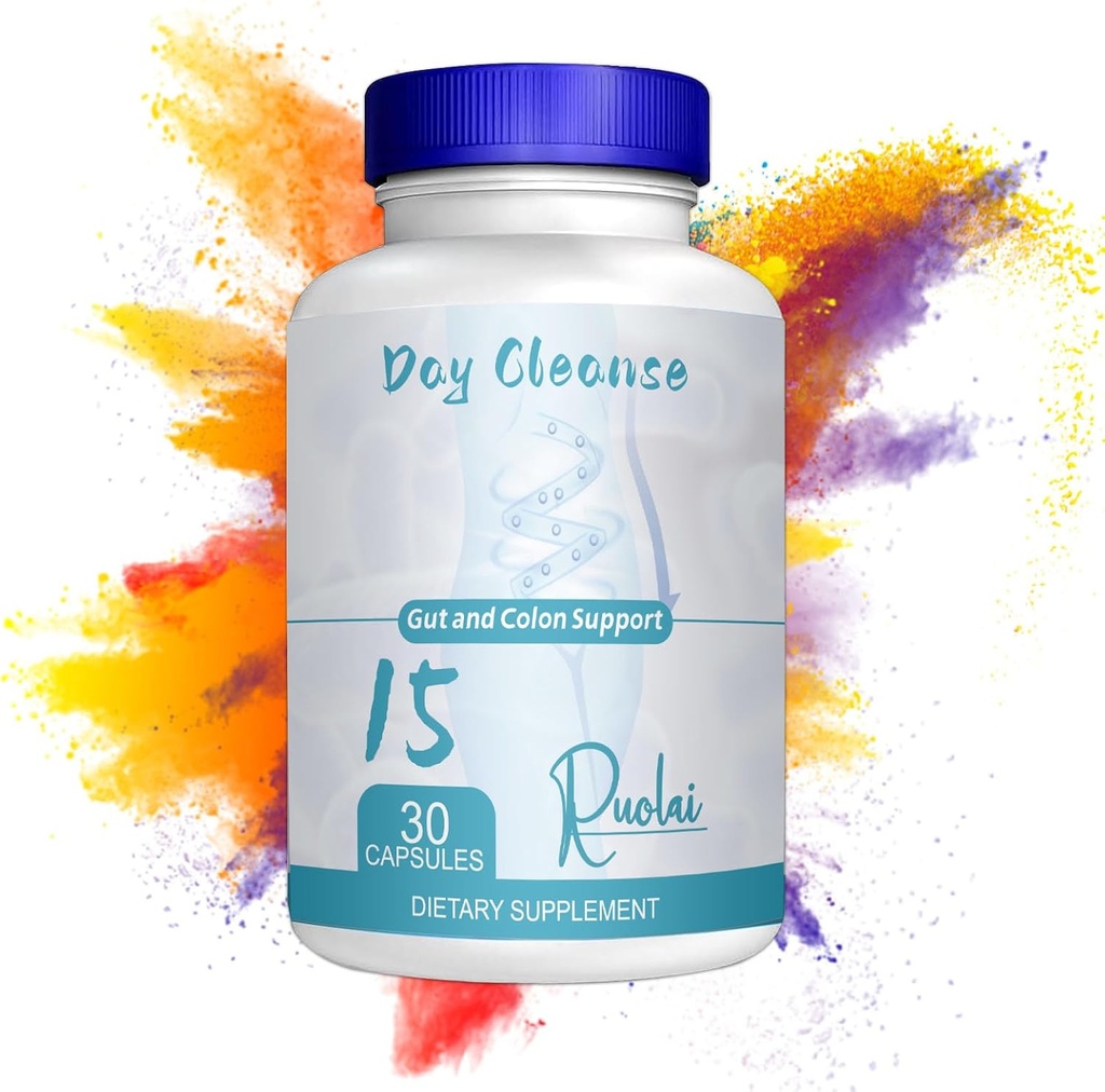 Ruolai 15-päevane sisikond puhastab soolestikku ja kolooniat, Detox puhastab Senna Leafi ja Psyllium Huskiga, edendab korrapärasust, vähendab puhumist, looduslik valem