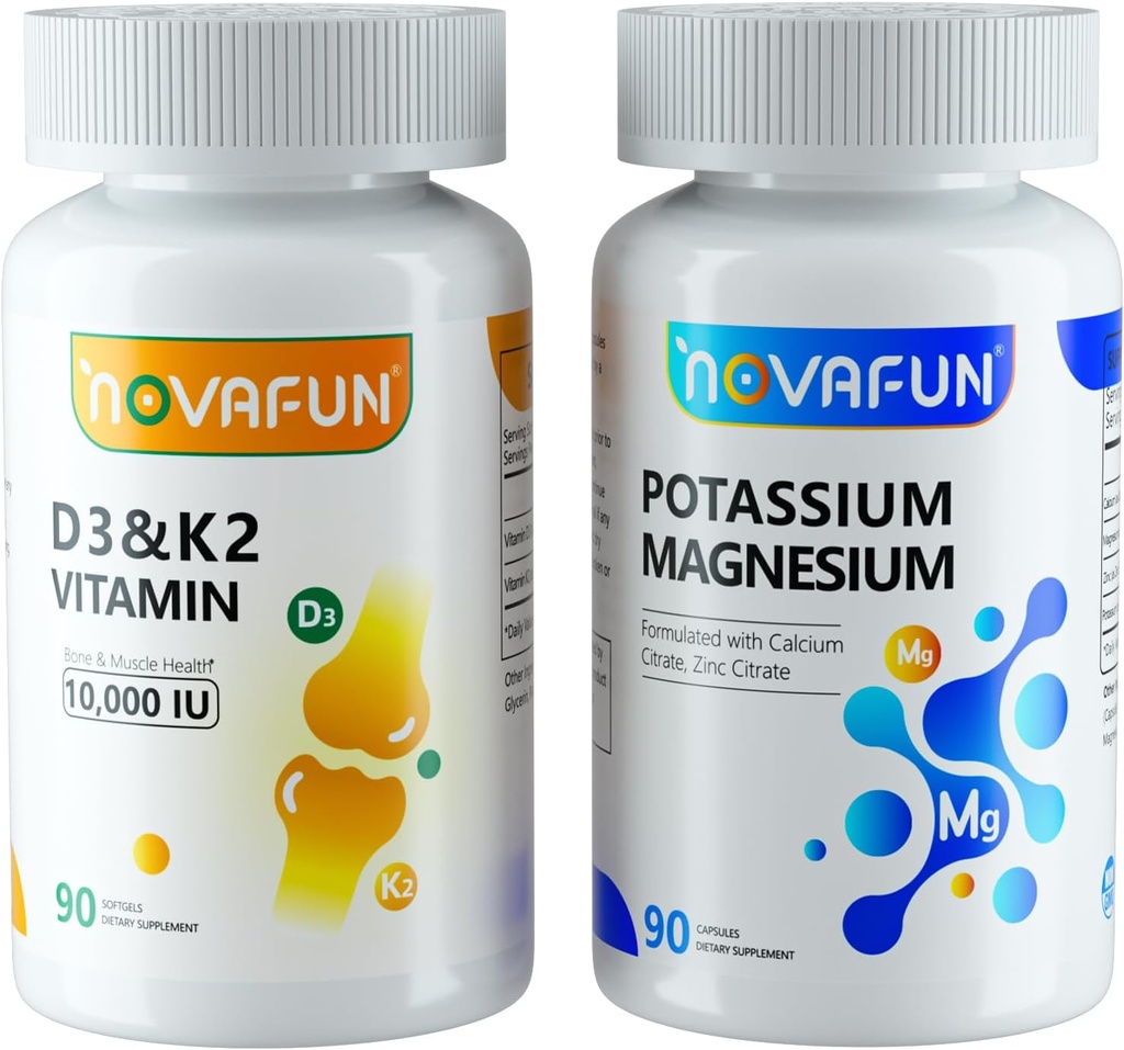 Kaalium Magneesium Kaltsium Tsink & D3 K2 Vitamiinilisandid Komplekt südame, luu, lihaste tervis