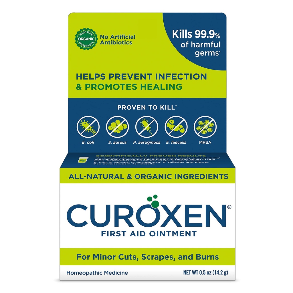 CUROXEN Esmaabi Antibiootikum salv, 0,5oz | All-Natural & Organic Koostisosad (0,5oz Vertikaalne)