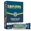 CLIF BUILDERS + Kofeiinivalgu baarid - Šokolaadiküpsise tainamaitse - 20g Taimepõhine valk - Gluteenivaba - Non-GMO - Madal glükeemiline - Kunstlike magusainete puudumine - 2,4 oz. (12 Pack)