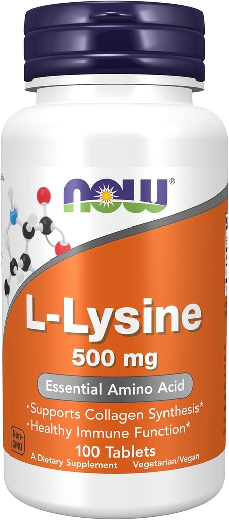 NOW Foods L-Lysine - 500 mg - 100 tabletti