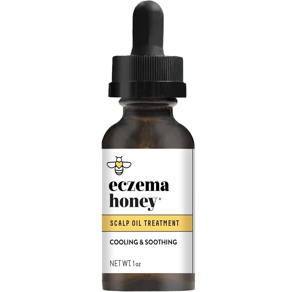 ECZEMA HONEY rahustav peanahaõli - looduslik mee juukseõli ja peanaha hooldus - igapäevane sügelev peanaha reljeef seerum - kuiv peanaha ravi aitab psoriaasi, seborrheaalse dermatiidi, Dandruff & More (1 Oz)