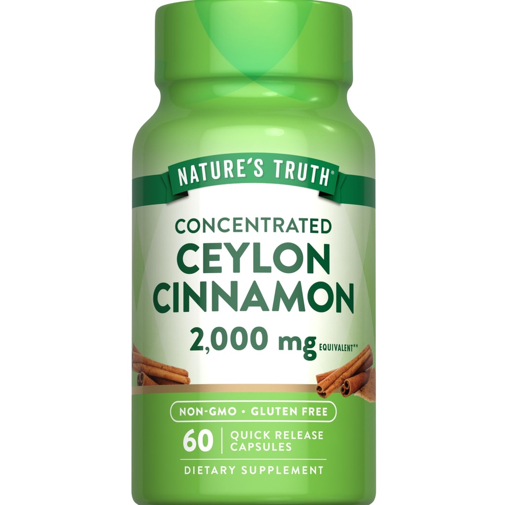 Nature's Truth Ceyloni kaneel Kapslid | 2000mg | Mitte-GMO & Gluteenivaba täiendus