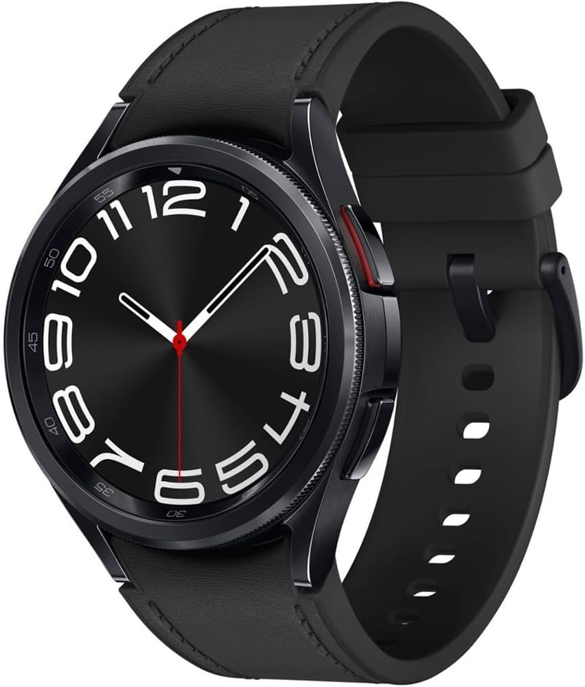 Samsung Galaxy Watch 6 Classic 43mm nutikella, millel on pöörlev alus, Fitness Tracker, Advanced Sleep Coaching, Heart Monitor - Black (uuendatud)