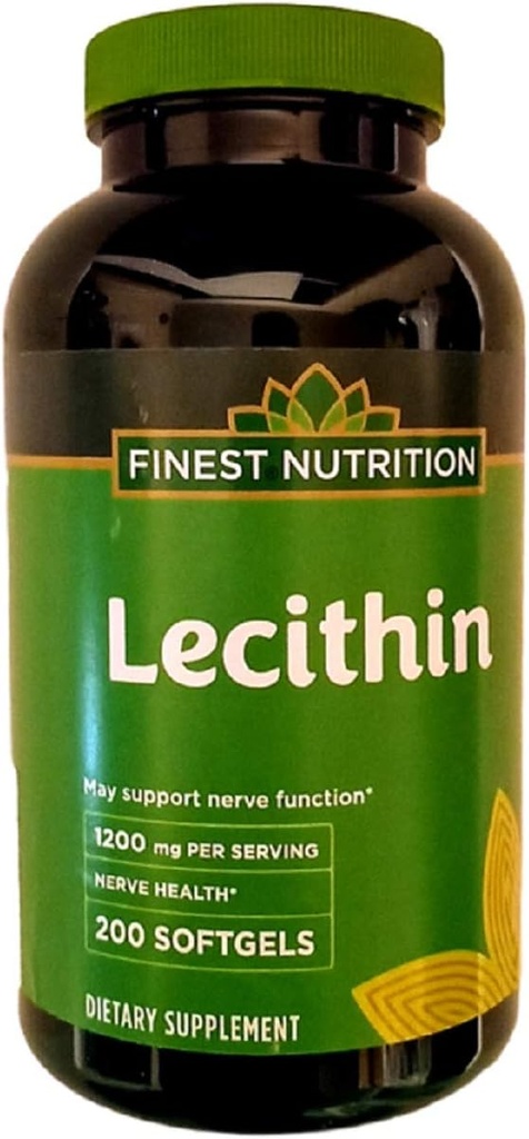 Parim toitumine letsitiin 1200mg Softgels 200 ea poolt Finest Nutrition