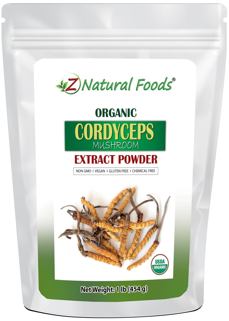 Z Natural Foods Organic Cordyceps Seeneekstrakti pulber
