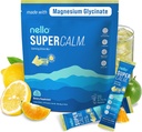 Nello Supercalm Drink Mix - Ashwagandha KSM 66, Magneesium Glycinate & L-Theanine Supplement, Vitamiin D3 - Ashwagandha juure ekstrakt - fookuse ja lõõgastuse tugi (20 reisipaketti) - Sidrunlubja