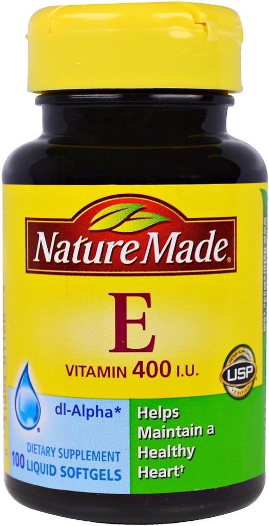 Loodus Made Vitamiin E 180 mg (400 IU) dl-Alpha, toidulisand antioksüdantide toetuseks, 100 Softgels (3. pakk)