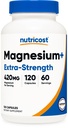 Magneesium + ekstra tugevus 420 mg, 120 kapslit - 60 serveerimist. Magneesiumoksiid ja glütsinaat - mitte-GMO, gluteenivaba, vegan sõbralik