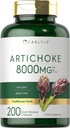 Carlyle Artichoke ekstrakt Kapslid 8000mg | 200 Count | Mitte-GMO, Gluteenivaba täiendus