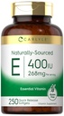 Carlyle Vitamiin E 400 IU Softgels | 250 loend | Looduslikult saadud | Mitte-GMO ja Gluteenivaba