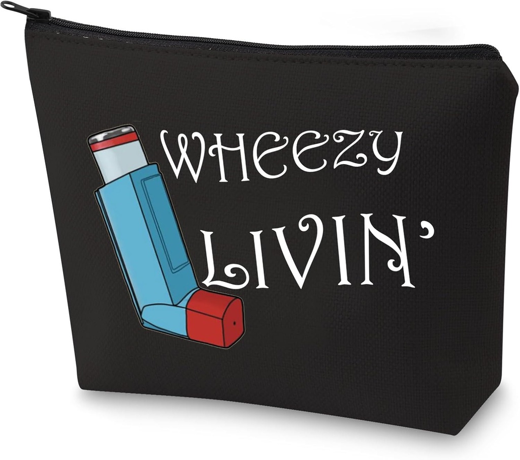 G2TUP astma inhalaator Gift Astma Inhaler Medicine Bag Wheezy Livin’ Inhalaator Pouch (Wheezy Livin)