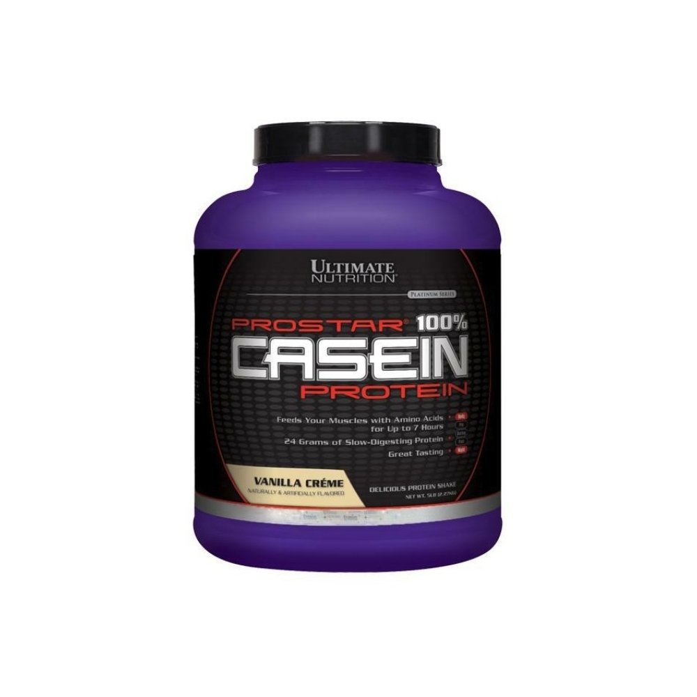 Ultimate Nutrition Prostar Micellar Casein Protein Pulber 24 Grams valgu, 9, 9 Grams EAAS ja 4.6 Grams BCAAS-69 Servings, Vanilla Powder, 5 Nael
