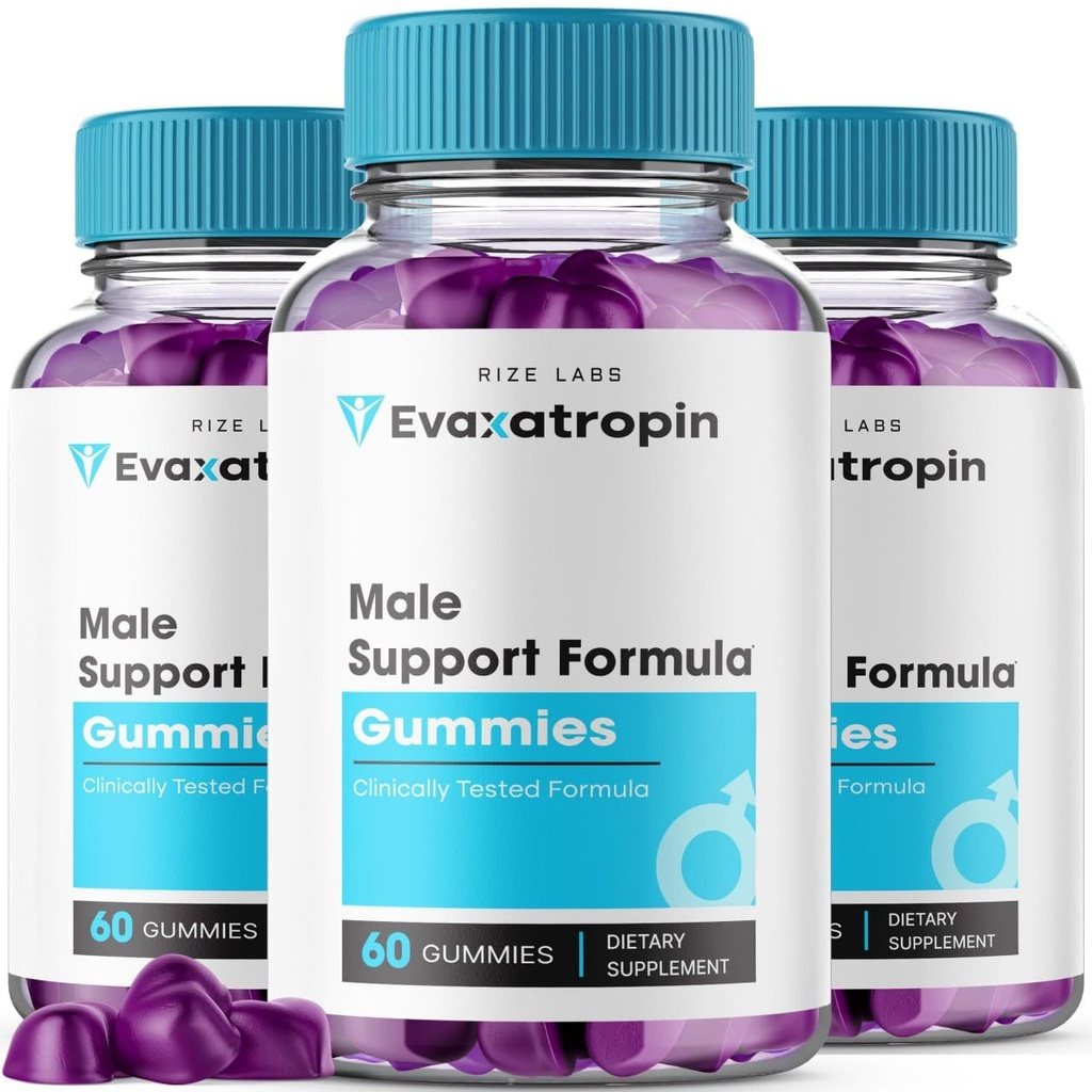 Rize labs (3 Pack) Evaxatropin Gummies meestele, Evoxatropin G Performance Gumies Reviews, Evaxatropin Gummy, EvaxatropinMale Support, Health Supplement Gomitas Stamina ja energia (180 Gummies)