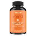 WellPath Mind Brain Täiendus Mälu Ja Keskendumine Lõvi Mane | Ginkgo Biloba ja L-Theanine pikaajalise kognitiivse toetuse | Vegan, Non-GMO, 60 Ct