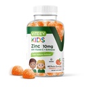 Viteey tsink lastele Gummies 10mg, vitamiin C & Echinacea - immuunsüsteemi tugi, võimas looduslik antioksüdant, lapsed Tsink vitamiinilisand - Vegan, želatiin tasuta - maitsev närimistablett Orange Maitsev Gummy
