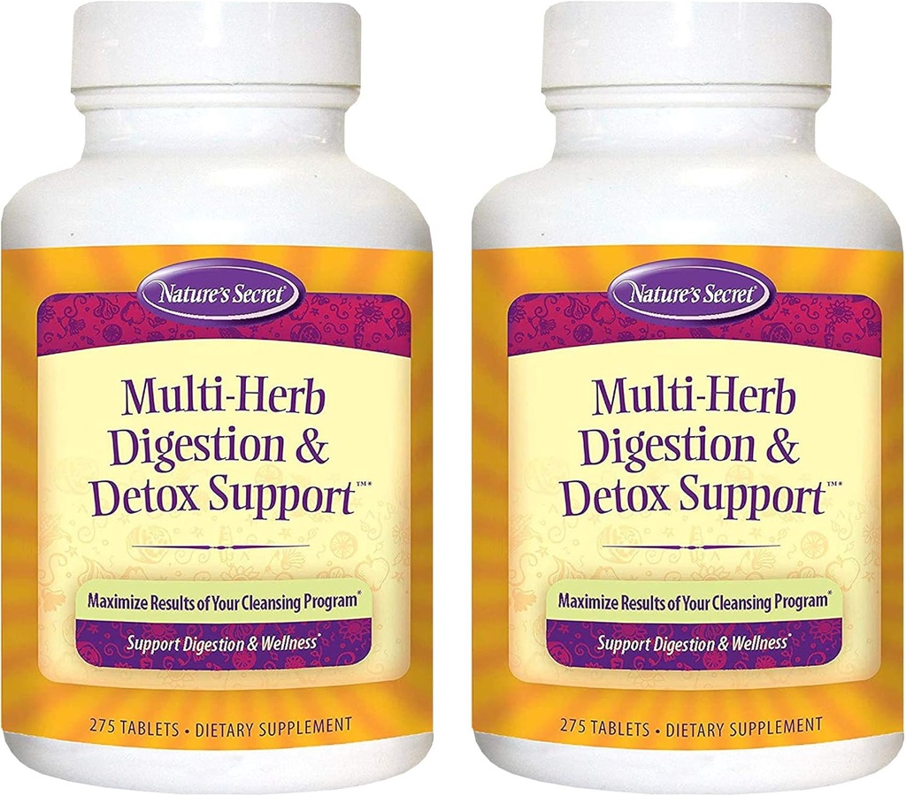 Nature's Secret Multi-Herb Digestion & Detox Support - 275 tabletti - 2 Pack