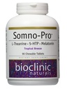 Biokliinilised Naturals Somno-Pro L-Theanine - 5-HTP - Melatoniin Troopiline Breeze 90 närimistabletti
