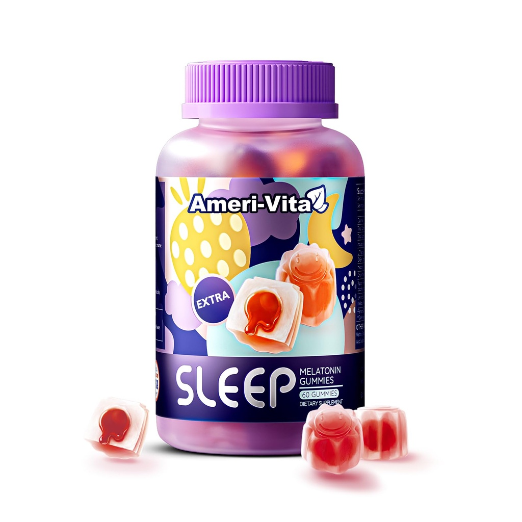 Täiskasvanute unekummid, melatoniin 3mg, L theanine, Ashwagandha, Gluteenivaba, suhkruvaba, maasikamaitse 60 krahv