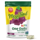 MegaFood Kids One Daily Multivitamiin Soft Chews - Laste vitamiinid B-vitamiini, C-vitamiini, D-vitamiini ja E-vitamiiniga - vanus 4+, taimetoitlane, valmistatud ilma 9 toiduallergeenideta - viinamarjamaitse - 30 närimist