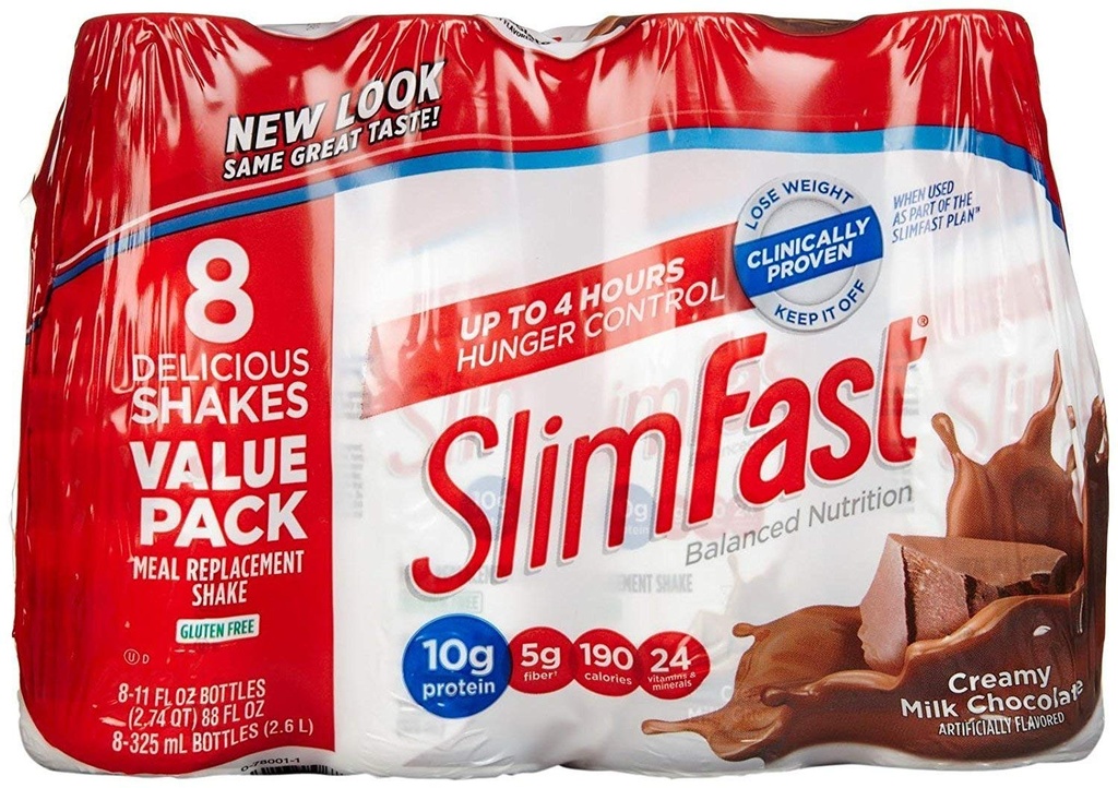 SlimFast Advanced Nutrition Creamy Piimašokolaad – söögikorra asendamine – 20 g valku 8 loend (pakk 3) Kokku 24 11OZ Pudelid