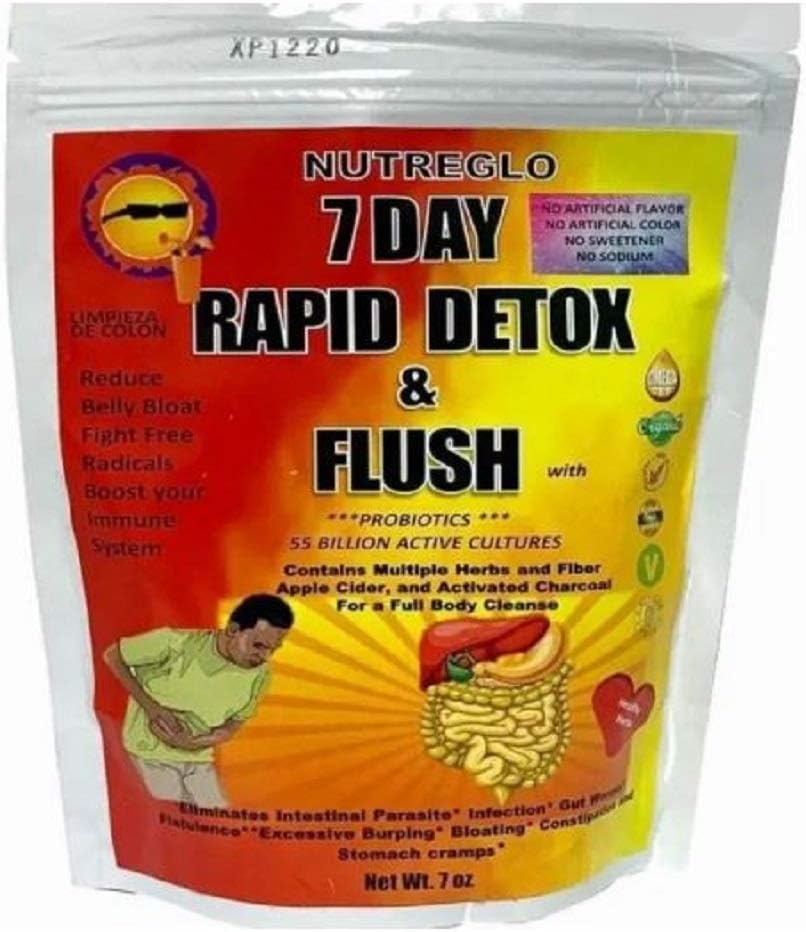 Nutreglo 7 päeva kiire kiud täis keha detox & Cleanse | Kõik looduslikud, terved, kogu keha mitmekiuline valem meestele ja naistele | valmistatud USAs