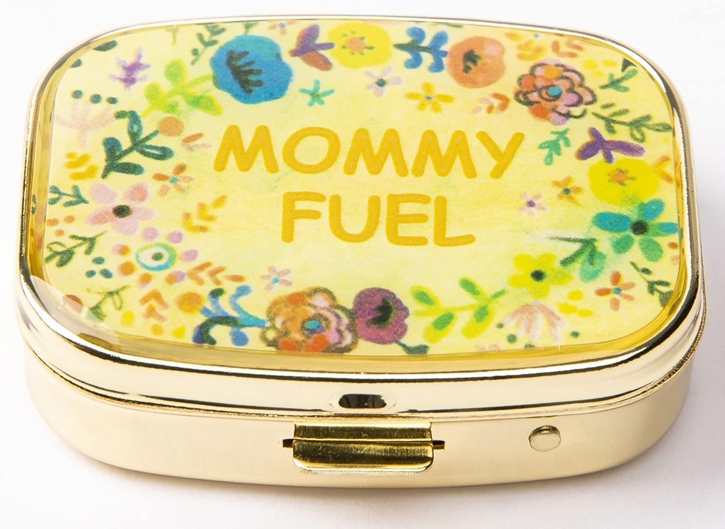 AmyZone Metal Pill Korraldaja Reisi Sõbralik kaasaskantav kompaktne Pill Box Cute Pill Case hoida vitamiine/tülenooli/kalaõli/lisandeid/ravimid/tablett Purse/Pocket (Emme kütus)