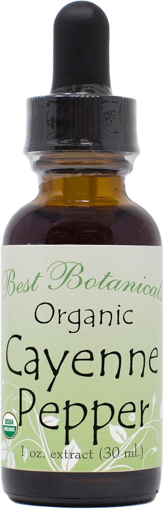 Best Botanicals Organic Cayenne Pepper Extract 1 oz. 160 000 MHU