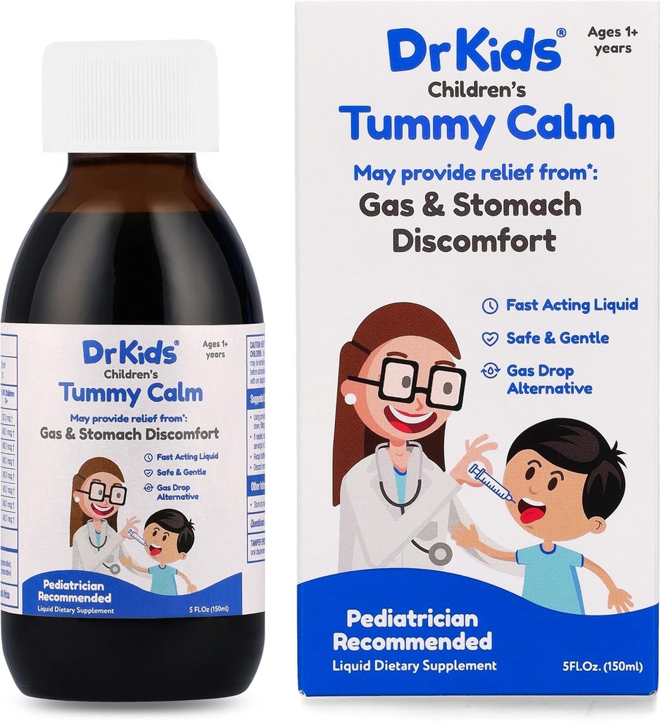 Tummy Calm alates Colic Calm Brand - Gas Relief & Upset Magu toetus, alternatiivsed gaasitilgad vastsündinutele ja lastele, ohutu ja õrn suukaudne lahendus, looduslik kõhukinnisuse leevendamine, 5 Fl Oz (pakk 1)