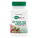 NaturesPlus Red Pärm Riis Gugulipid Complex - 450 mg, 60 Vegan Kapslid - Retsepti kvaliteet Taimne täiendus, kolesterool Toetus - Taimetoitlane, Gluteenivaba - 60 Servings