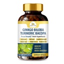 Orgaaniline Veda Ginkgo Biloba Turmeric Bacopa Aju Täiendus Mälu, Mood & Focus Ashwagandha - Kontsentratsioon, Energia Ja Aju Suurendaja, Tervislik liigeste Ja Ringlus Toetus - 60 Vegan Kapsel