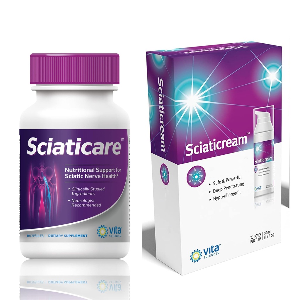 Ultimate Sciatic Nerve Support Bundle Sciatica Närvi rahustav täiendus ja Sciatica Cream