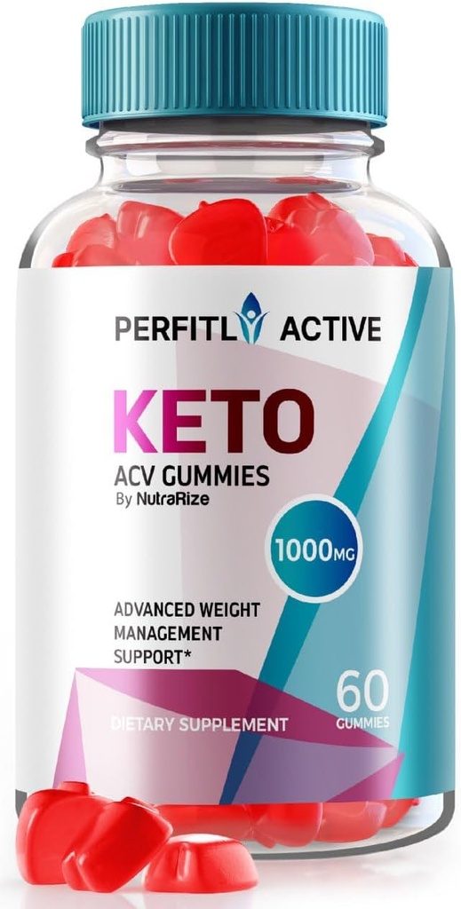 NutraRize Perfitly Active Keto ACV Gummies Advanced kaalulangus, maksimaalne tugevus Gummies, Keto + ACV Advanced Formula Supplement, Gomitas Reviews (60 Gummies)