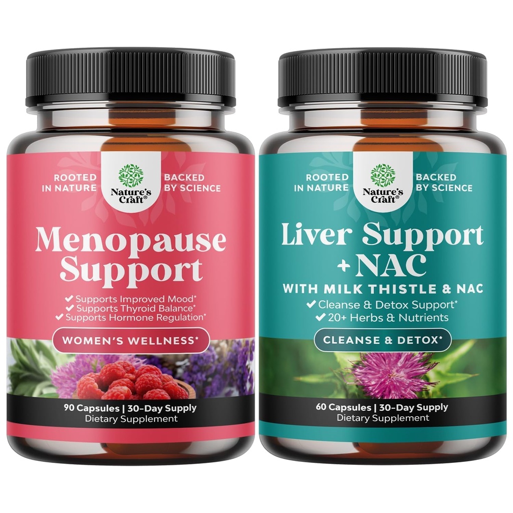 Menopausi lisand naistele, kellel on Dong Quai, Vitex Chaste Berry & Black Cohosh ja Maksatoetus NAC-i lisand piimaohakas, artišokk, koliin ja peedi detox & remont
