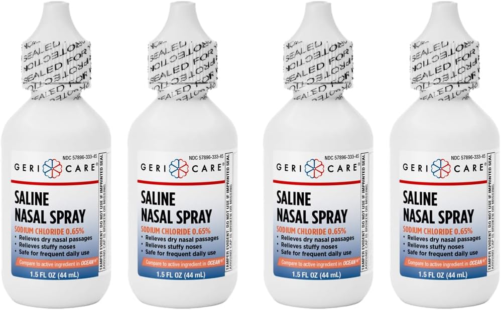 GeriCare soolane ninasprei 1,5 FL OZ niisutav naatriumkloriid 0,65% (4. pakk)
