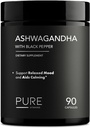 Orgaaniline Ashwagandha 1300mg koos musta pipariga - loodusliku stressi leevendamine ja energiatoetus - 90 vegankapslit - meeleolu ja neerupealiste tugilisa - mitte-GMO, valmistatud USA-s