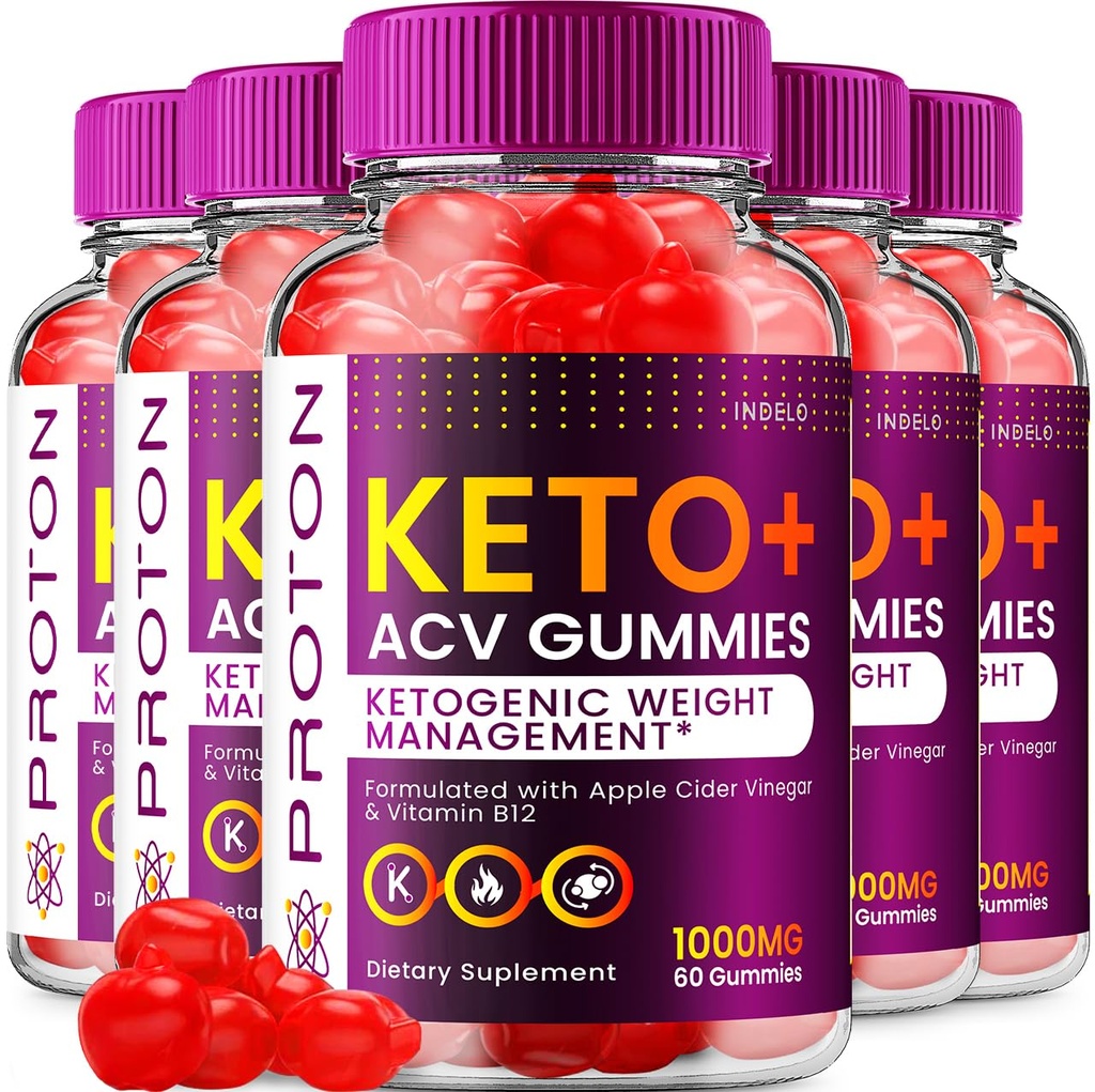 (5 Pack) Prooton Keto ACV Gummies Advanced, Prooton Keto + ACV Gummies 1000mg, Protein Keto + ACV Apple Cider Vinegar Gummy Prooton Gummies Reviews, Prooton Keto+ACV Vitamiin B12 (300 Gummies)